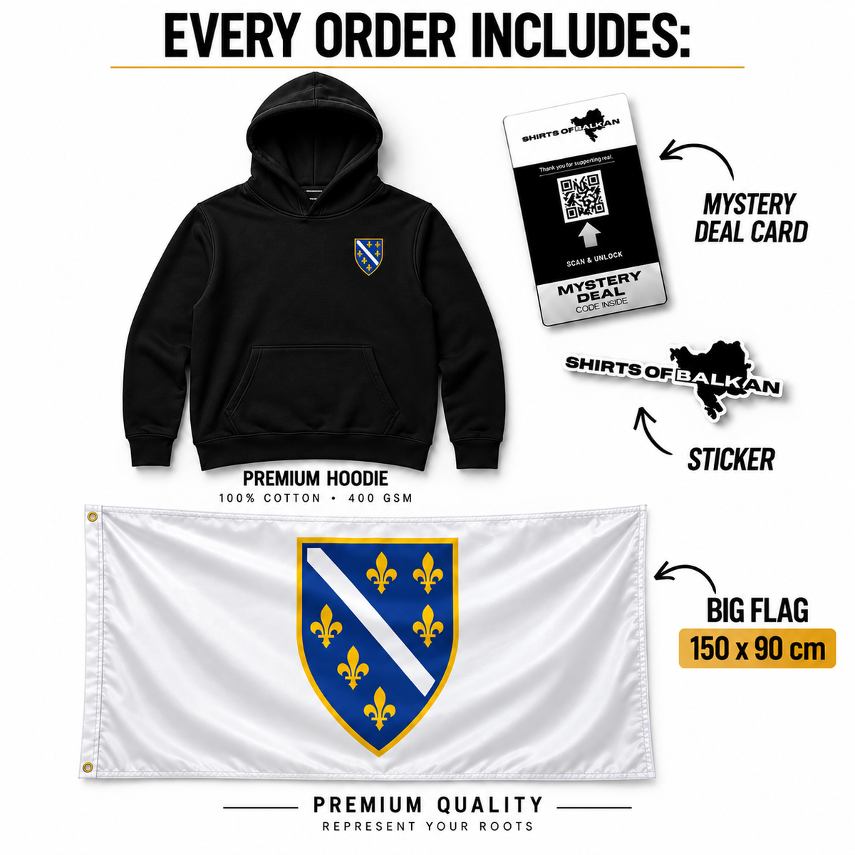 Premium Bosnia | Unisex Black